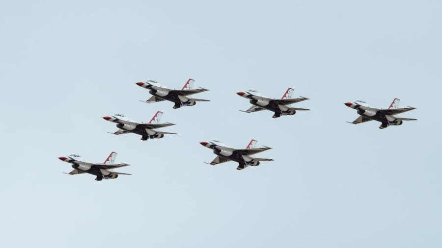 Air Force Thunderbirds flying